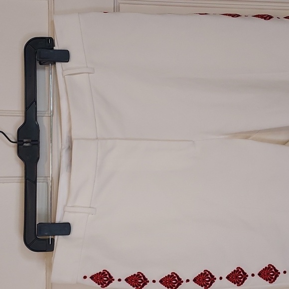 Derek Lam 10 CrosbyCrosby Cropped Flare Pants w/ Embroidery - Picture 6 of 15